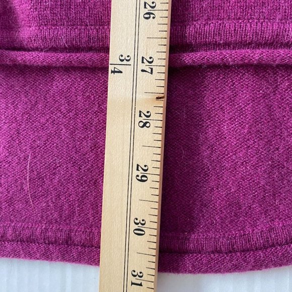Neiman Marcus Womens Magenta Cashmere Short Sleeve Sweater Size XS Old Money - Picture 8 of 10
